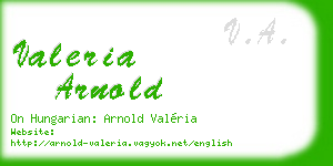 valeria arnold business card